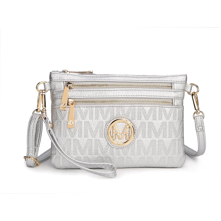 MKFCollection Roonie Signature Phone Crossbody Bag - Vegan Leather Designer Image 4