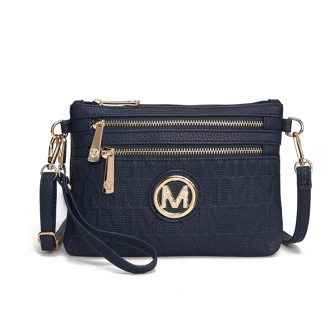 MKFCollection Roonie Signature Phone Crossbody Bag - Vegan Leather Designer Image 4