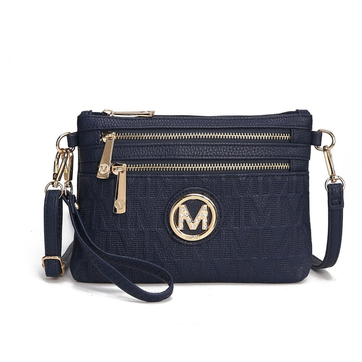 MKFCollection Roonie Signature Phone Crossbody Bag - Vegan Leather Designer Image 1