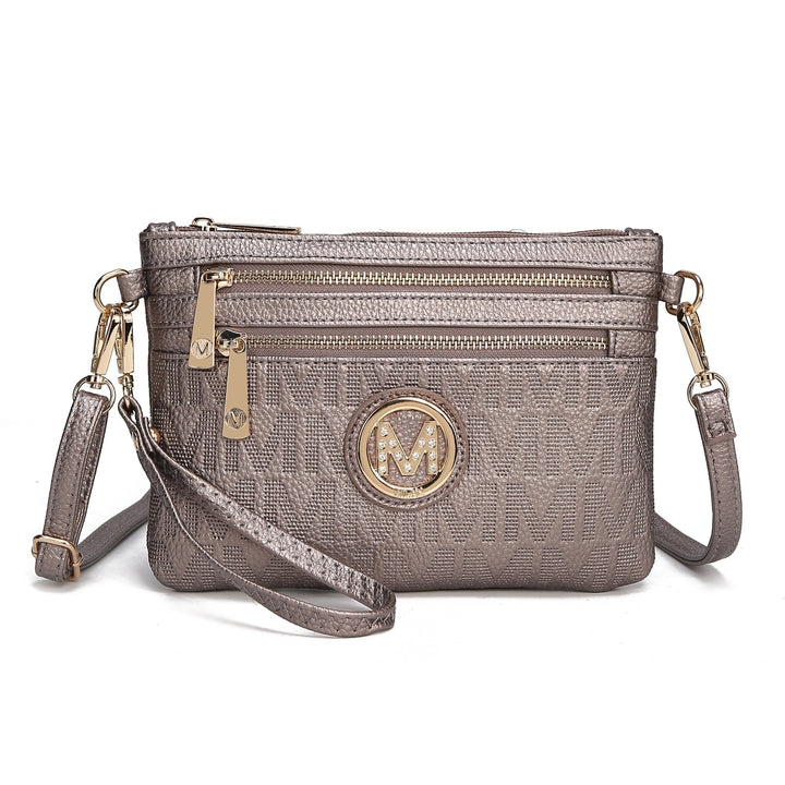 MKFCollection Roonie Signature Phone Crossbody Bag - Vegan Leather Designer Image 6