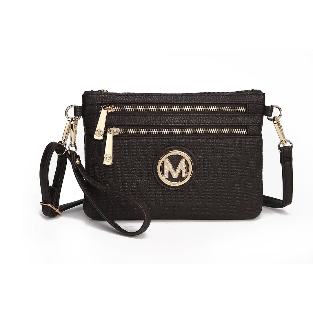 MKFCollection Roonie Signature Phone Crossbody Bag - Vegan Leather Designer Image 8