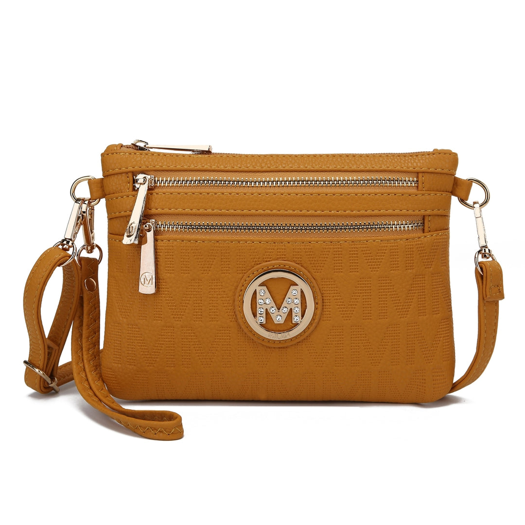 MKFCollection Roonie Signature Phone Crossbody Bag - Vegan Leather Designer Image 9