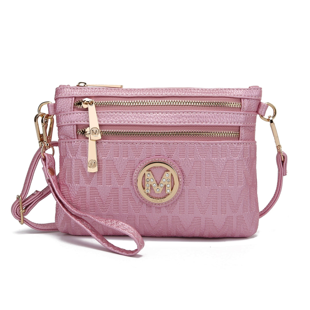 MKFCollection Roonie Signature Phone Crossbody Bag - Vegan Leather Designer Image 10