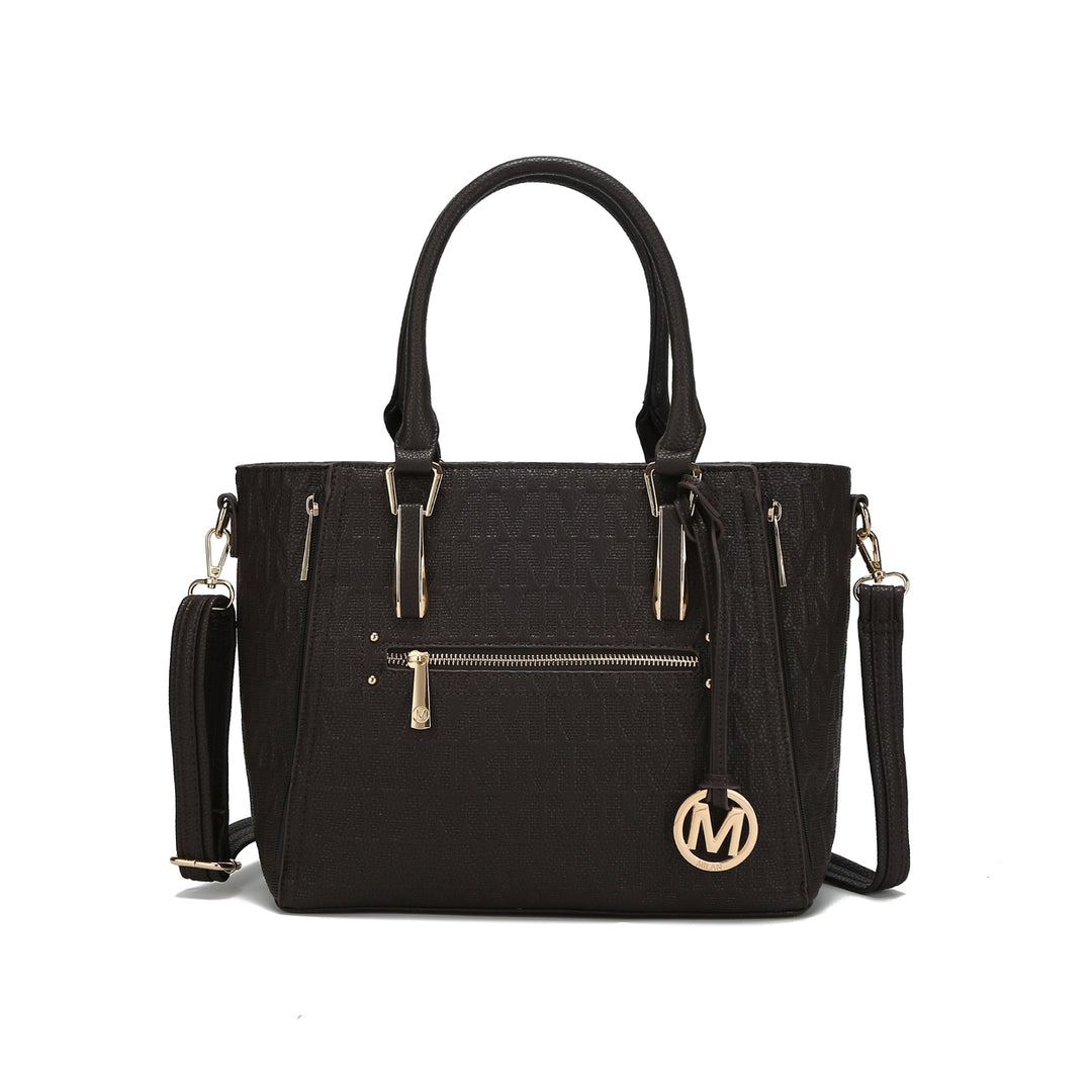 MKFCollection Cairo Signature Shoulder Bag - Vegan Leather Designer Handbag Image 9