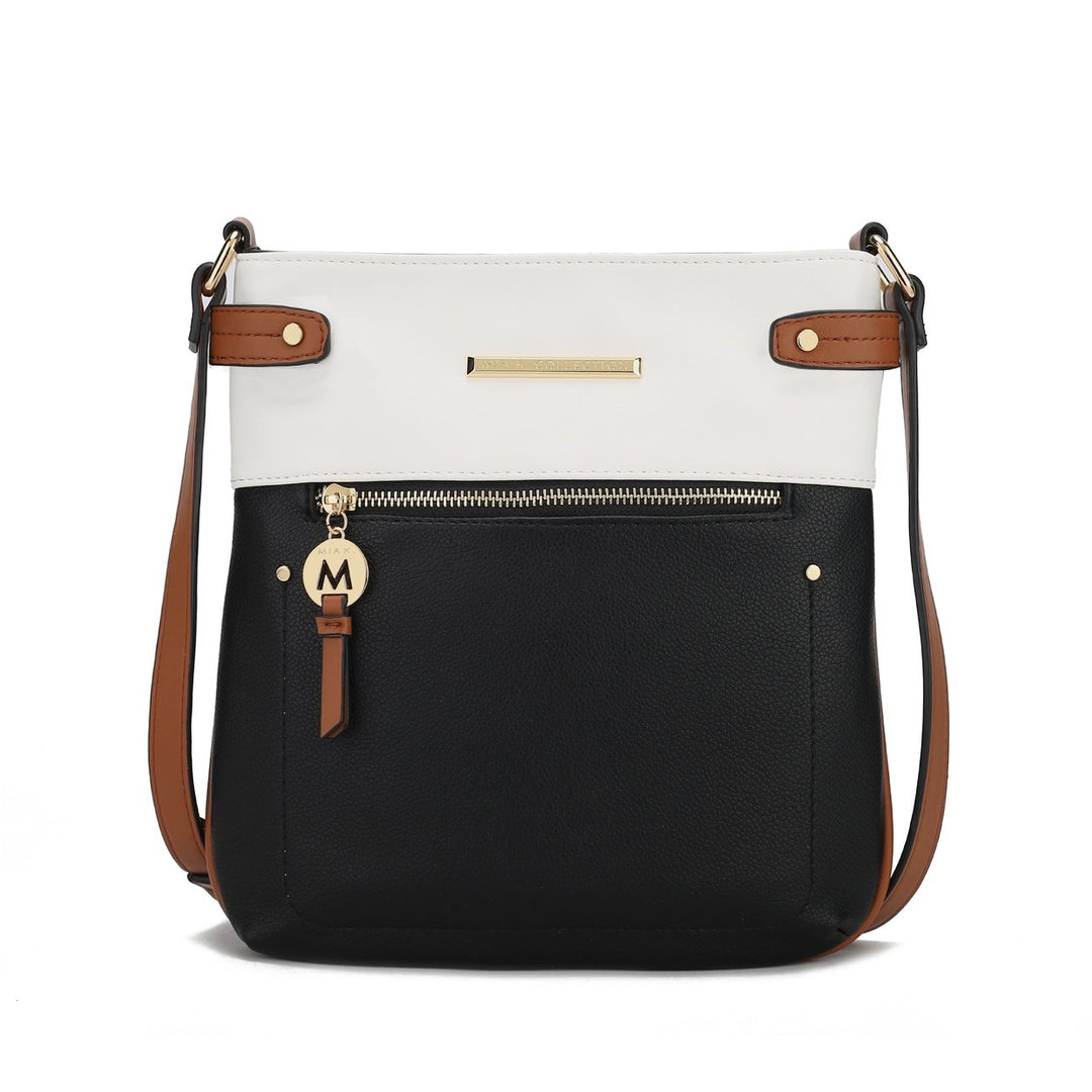 MKFCollection Camilla Crossbody Bag - Vegan Leather Designer Handbag Image 3