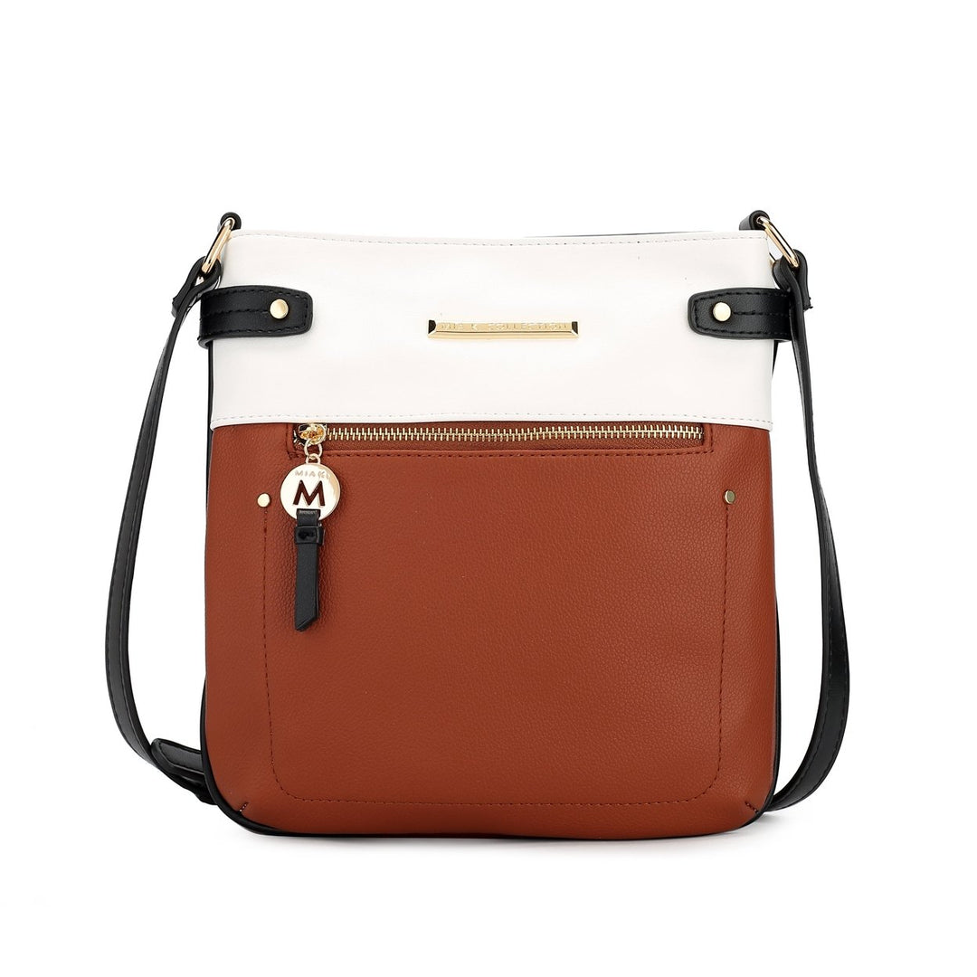 MKFCollection Camilla Crossbody Bag - Vegan Leather Designer Handbag Image 4