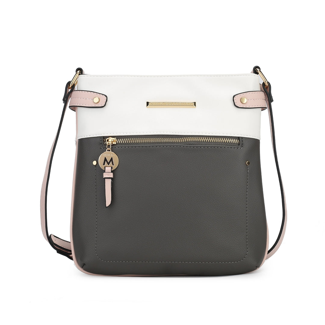 MKFCollection Camilla Crossbody Bag - Vegan Leather Designer Handbag Image 4