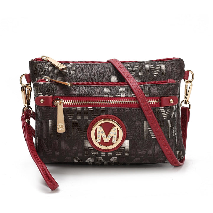 MKFCollection Camren Signature Crossbody Bag - Vegan Leather Designer Handbag Image 2