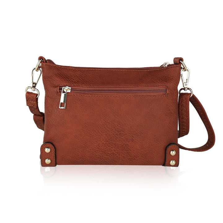 MKFCollection Rudy Crossbody Bag - Vegan Leather Designer Handbag Image 11