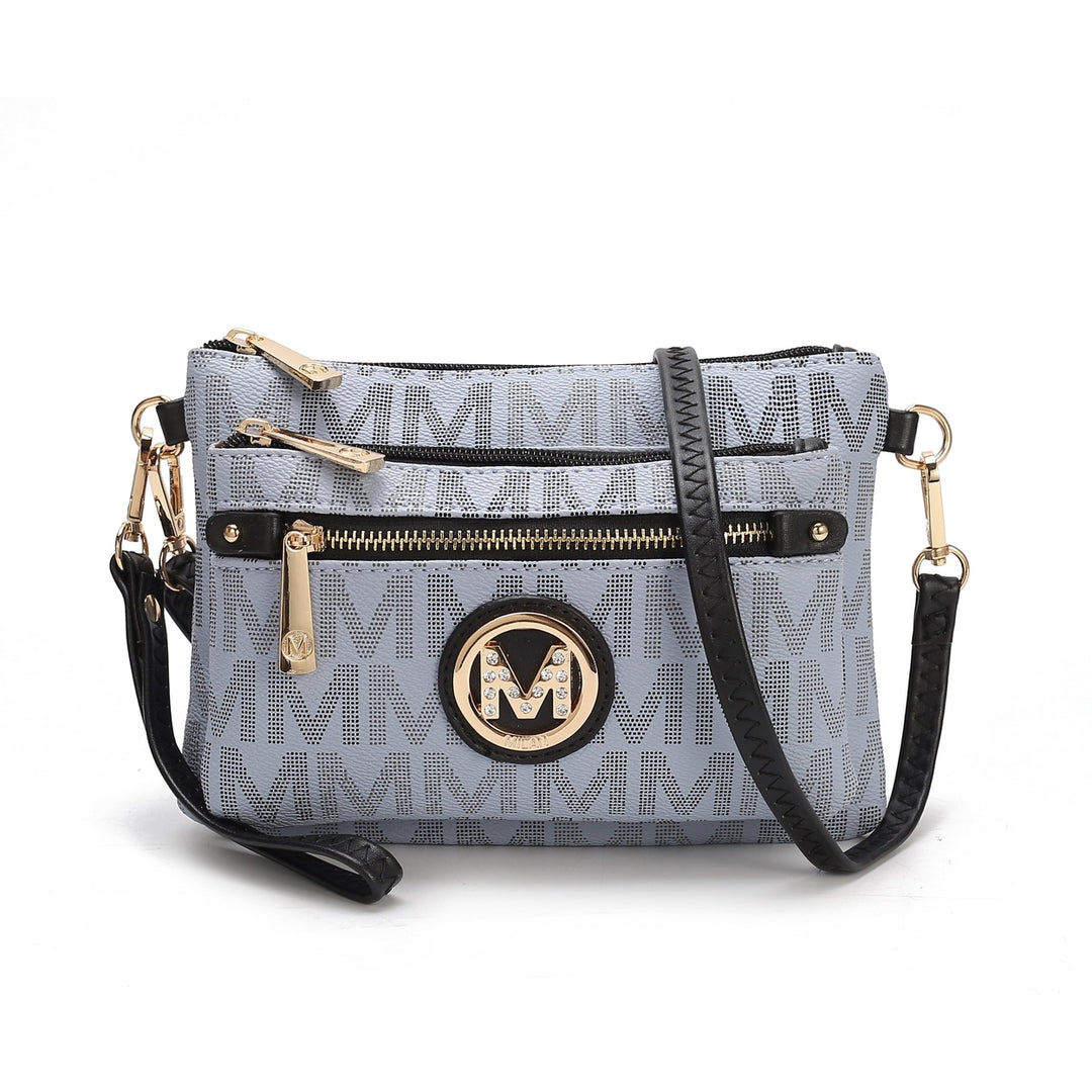 MKFCollection Camren Signature Crossbody Bag - Vegan Leather Designer Handbag Image 7