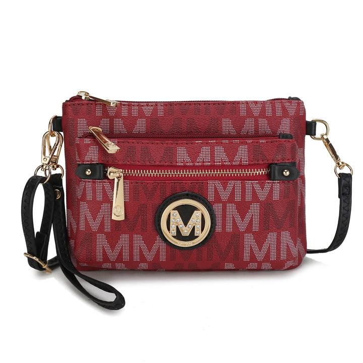 MKFCollection Camren Signature Crossbody Bag - Vegan Leather Designer Handbag Image 8