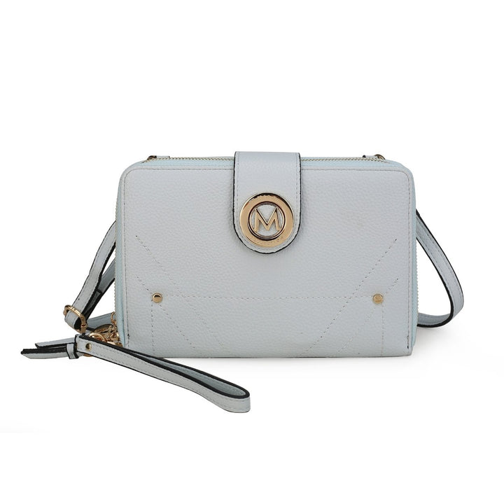 MKFCollection Sage Phone Crossbody Bag - Vegan Leather Designer Handbag Image 2