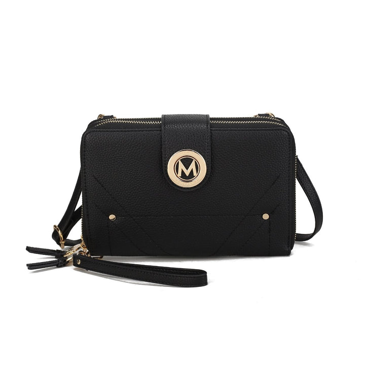 MKFCollection Sage Phone Crossbody Bag - Vegan Leather Designer Handbag Image 4