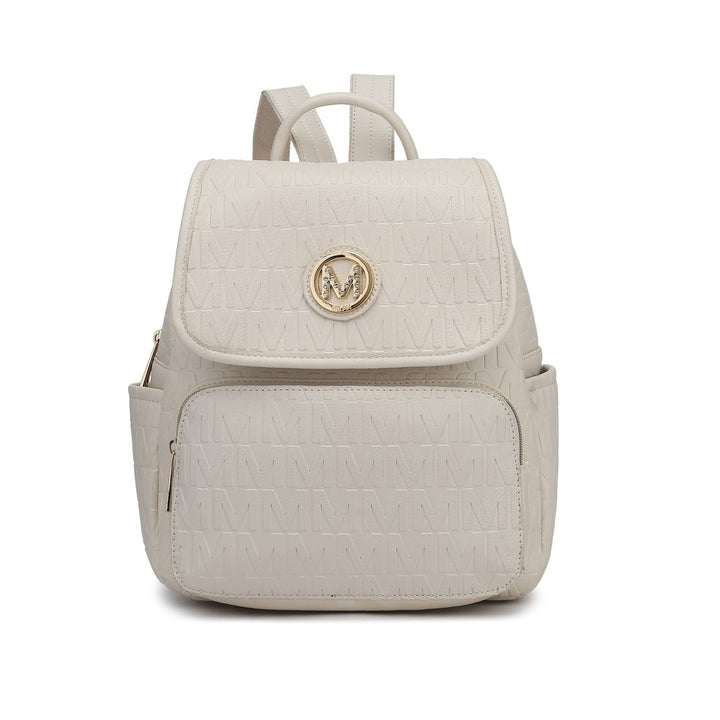 MKFCollection Samantha Signature Backpack - Vegan Leather Designer Handbag Image 2