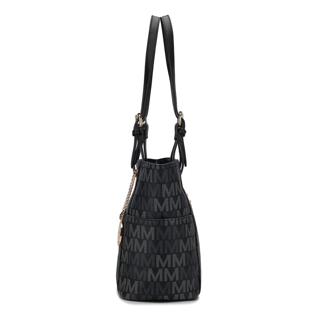 MKFCollection Cavalli Signature Tote Bag - Vegan Leather Designer Handbag Image 4