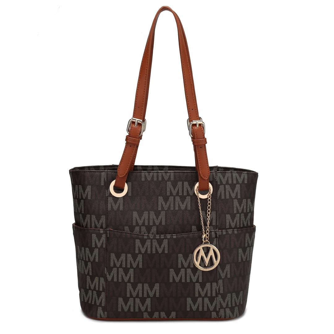 MKFCollection Cavalli Signature Tote Bag - Vegan Leather Designer Handbag Image 8