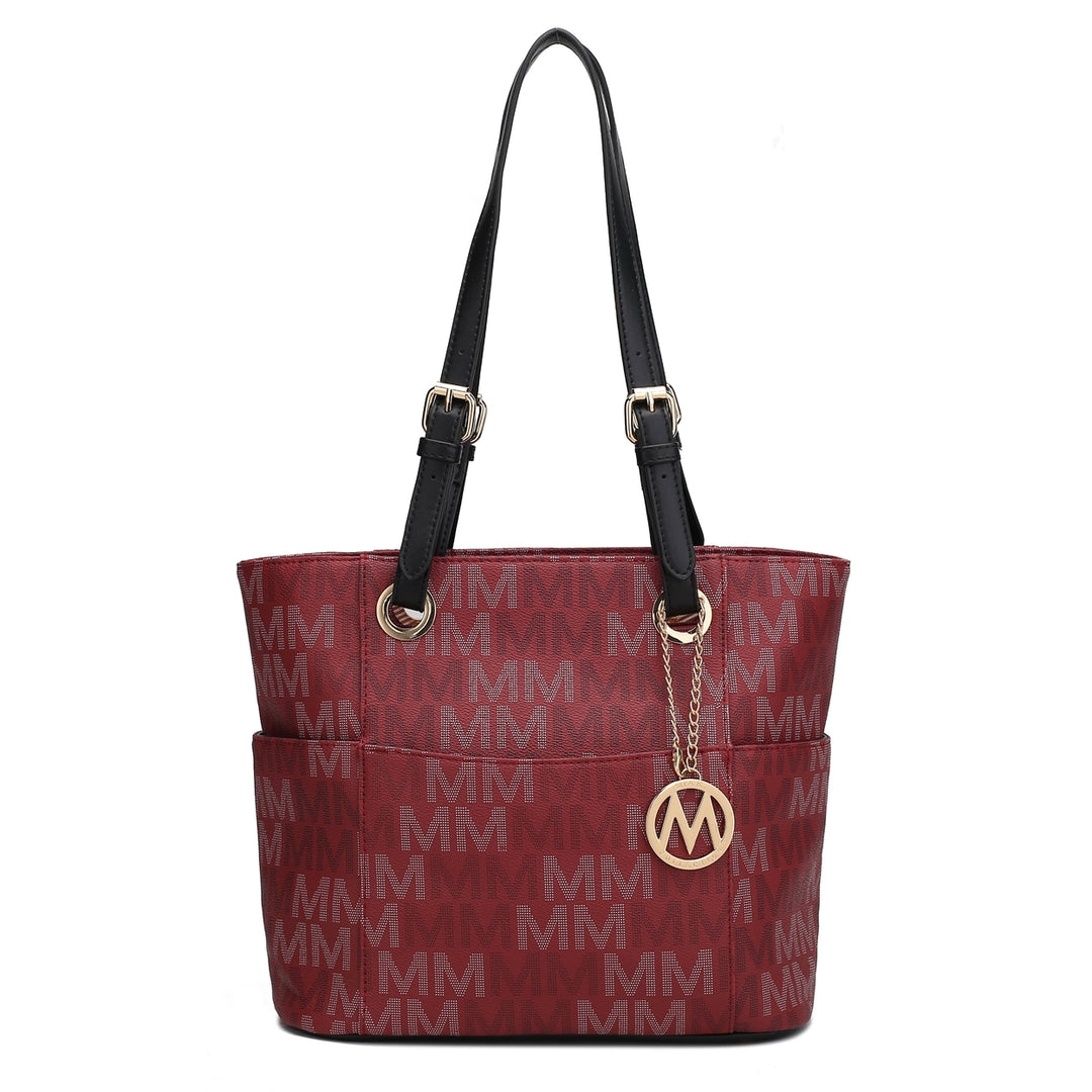 MKFCollection Cavalli Signature Tote Bag - Vegan Leather Designer Handbag Image 9