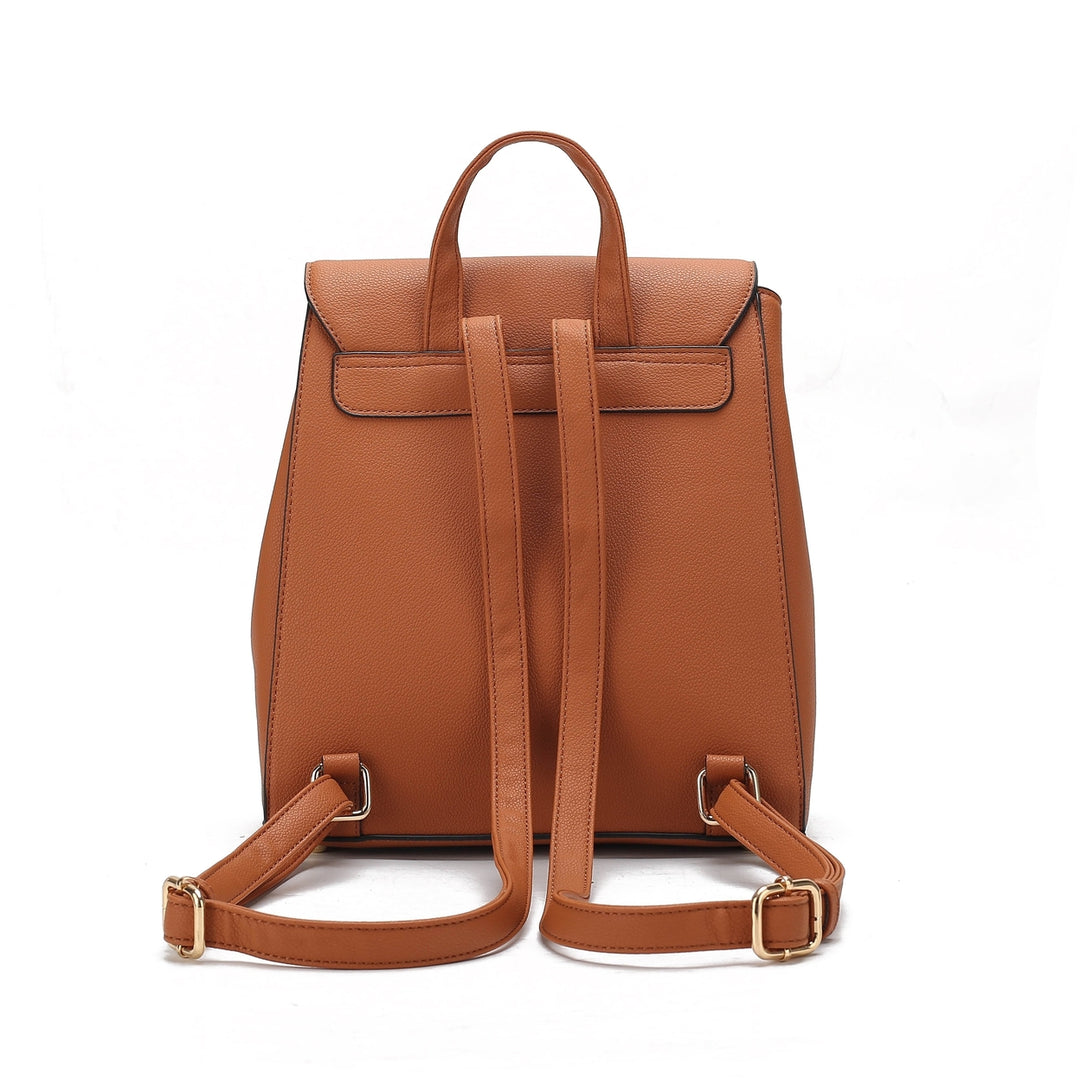 MKFCollection Sansa Backpack - Vegan Leather Designer Handbag Image 3