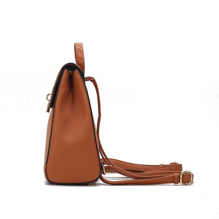 MKFCollection Sansa Backpack - Vegan Leather Designer Handbag Image 4