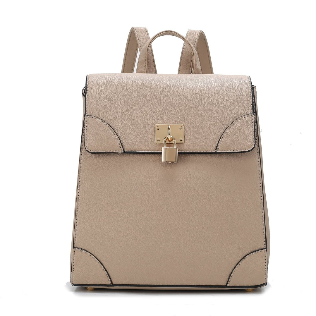 MKFCollection Sansa Backpack - Vegan Leather Designer Handbag Image 6