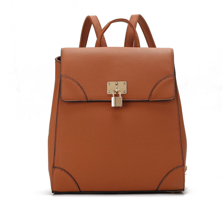 MKFCollection Sansa Backpack - Vegan Leather Designer Handbag Image 9