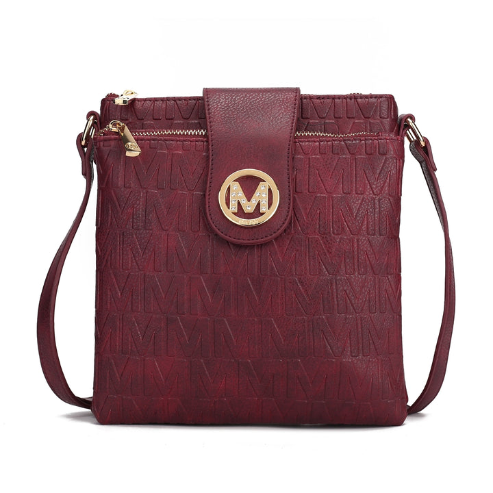 MKFCollection Sarah Signature Crossbody Bag - Vegan Leather Designer Handbag Image 4