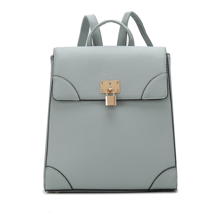 MKFCollection Sansa Backpack - Vegan Leather Designer Handbag Image 10