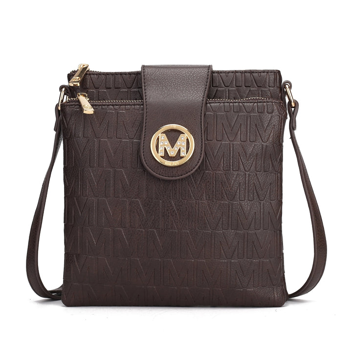 MKFCollection Sarah Signature Crossbody Bag - Vegan Leather Designer Handbag Image 6