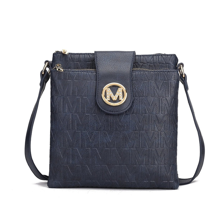 MKFCollection Sarah Signature Crossbody Bag - Vegan Leather Designer Handbag Image 8