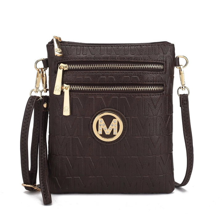 MKFCollection Scarlett Signature Crossbody Bag - Vegan Leather Designer Handbag Image 6