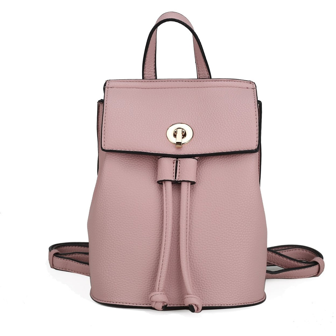 MKFCollection Serafina Backpack - Vegan Leather Designer Handbag Image 3