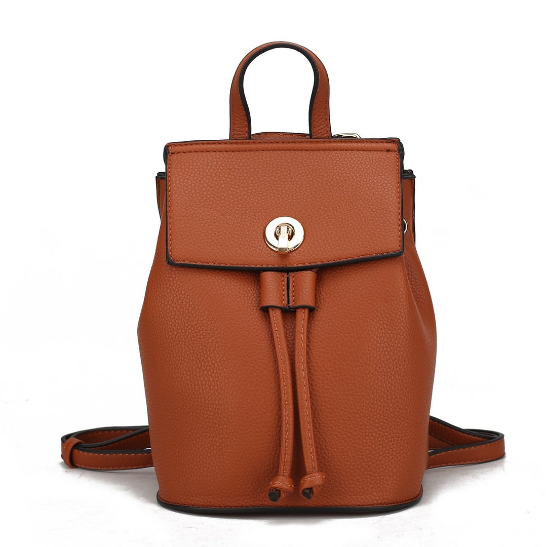 MKFCollection Serafina Backpack - Vegan Leather Designer Handbag Image 4