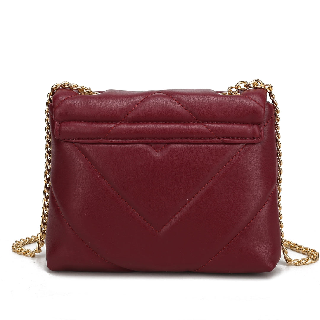 MKFCollection Ellie Crossbody Bag - Vegan Leather Designer Handbag Image 3