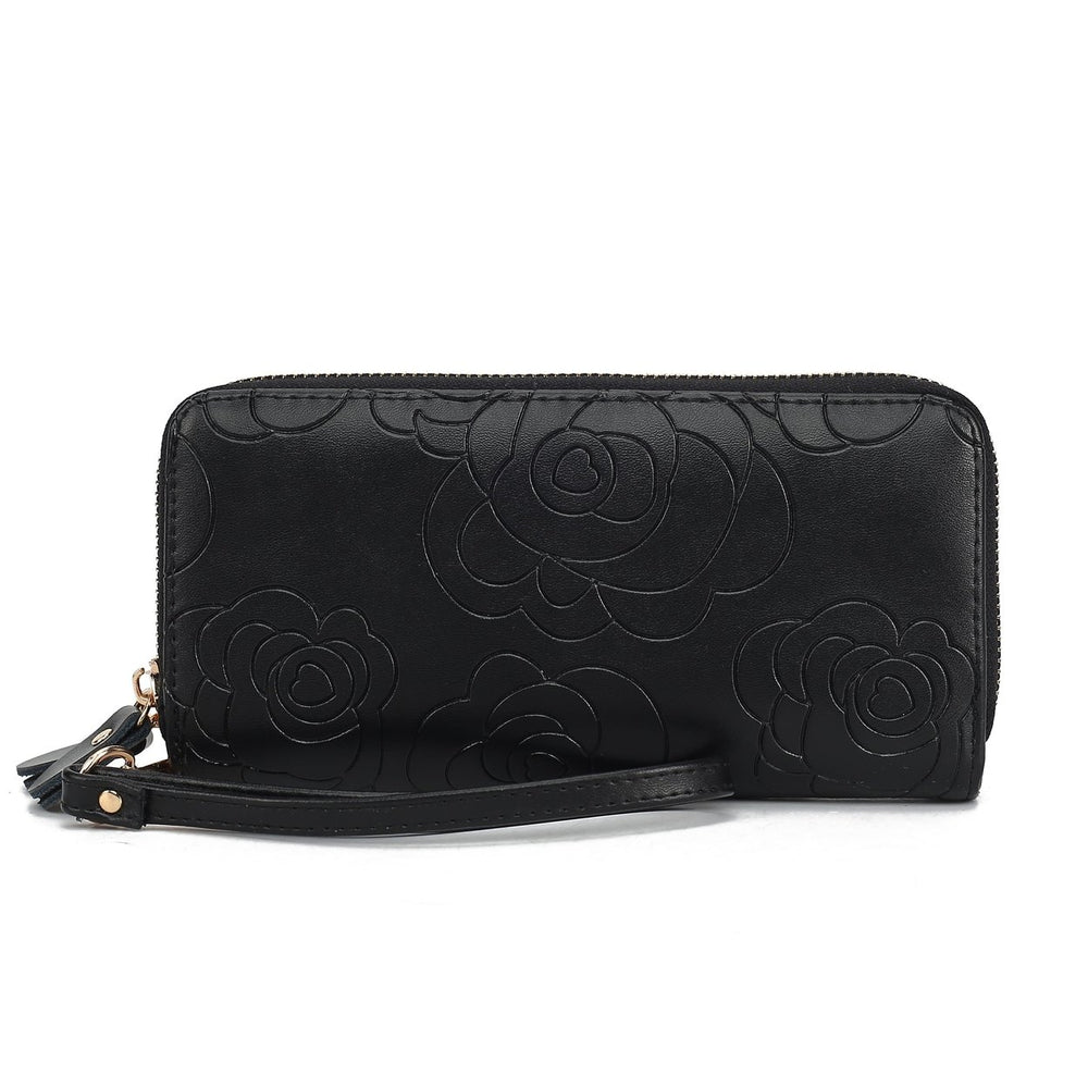 MKFCollection Ellie Leather Wallet - Vegan Leather Designer Handbag Image 2