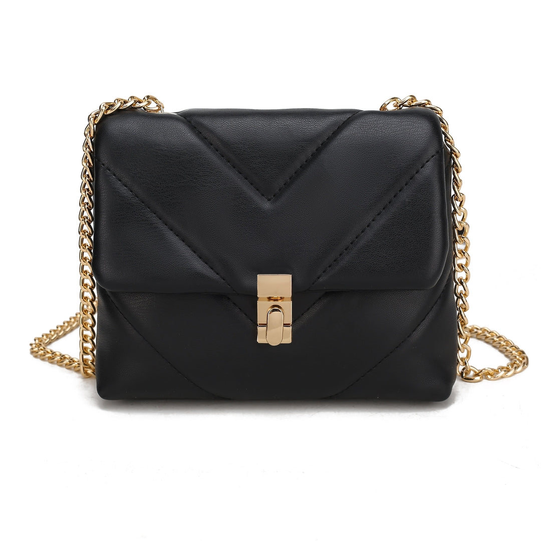 MKFCollection Ellie Crossbody Bag - Vegan Leather Designer Handbag Image 6