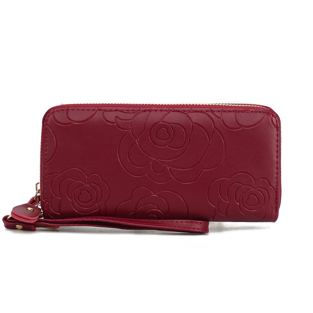 MKFCollection Ellie Leather Wallet - Vegan Leather Designer Handbag Image 3