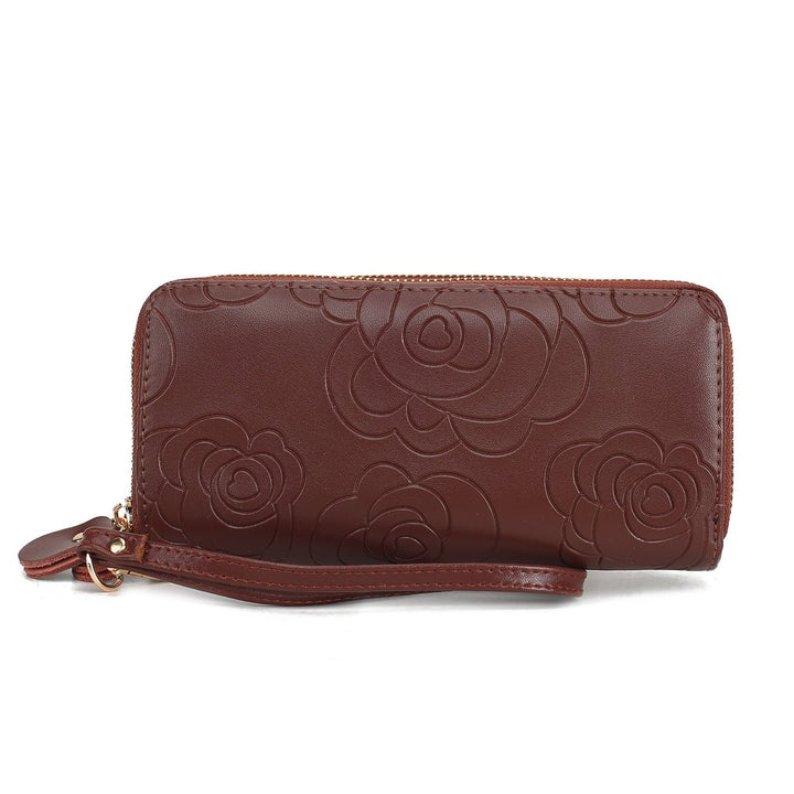 MKFCollection Ellie Leather Wallet - Vegan Leather Designer Handbag Image 4