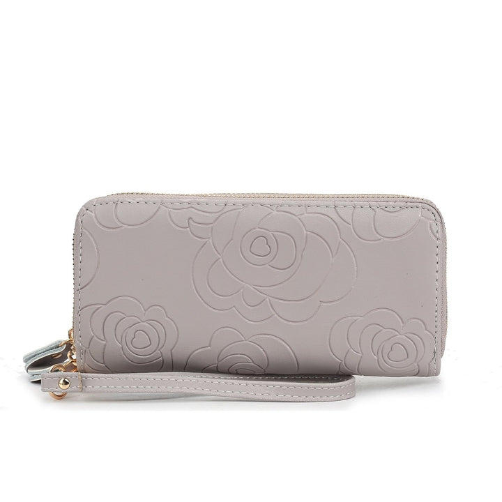 MKFCollection Ellie Leather Wallet - Vegan Leather Designer Handbag Image 6