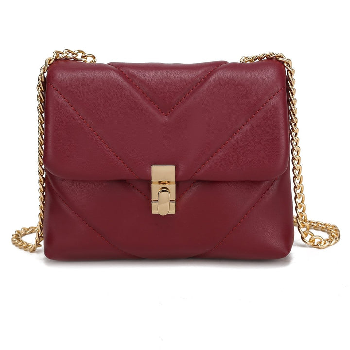 MKFCollection Ellie Crossbody Bag - Vegan Leather Designer Handbag Image 10