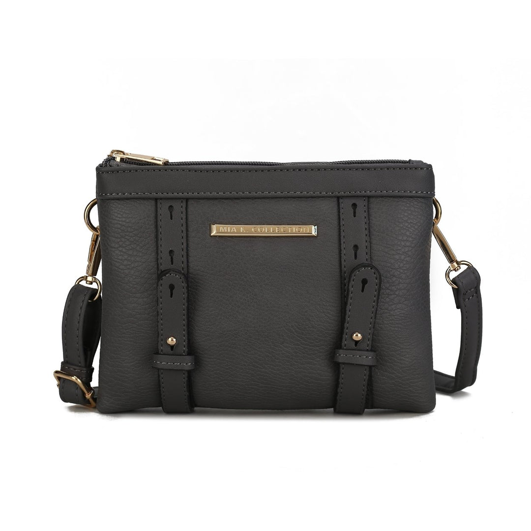 MKFCollection Elsie Crossbody Bag - Vegan Leather Designer Handbag Image 6