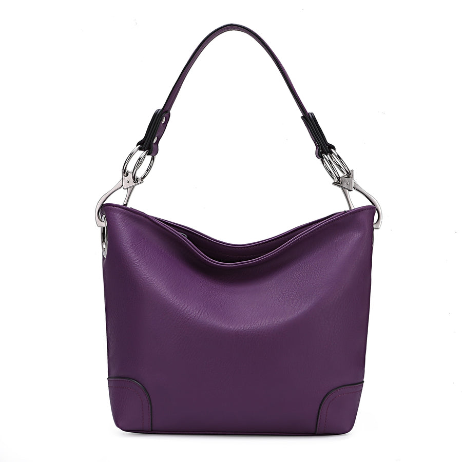 MKFCollection Emily Hobo Bag - Vegan Leather Designer Handbag Image 1