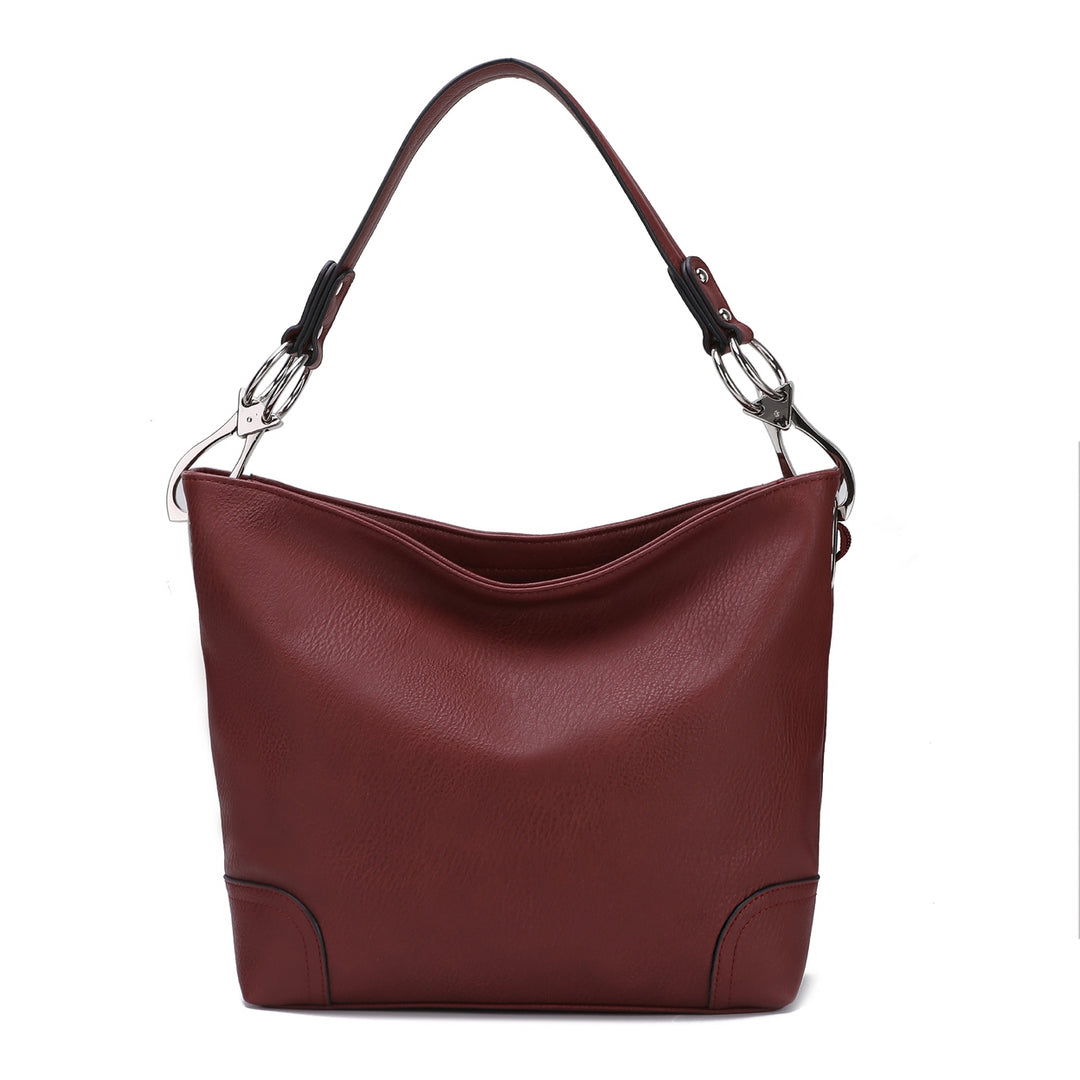 MKFCollection Emily Hobo Bag - Vegan Leather Designer Handbag Image 4