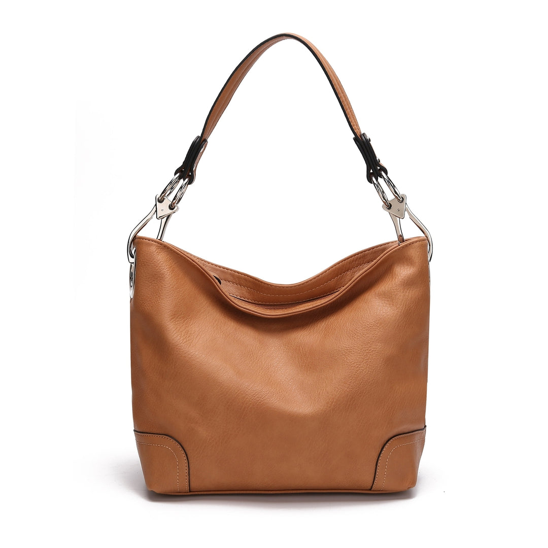 MKFCollection Emily Hobo Bag - Vegan Leather Designer Handbag Image 4