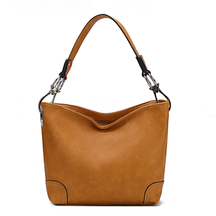 MKFCollection Emily Hobo Bag - Vegan Leather Designer Handbag Image 9