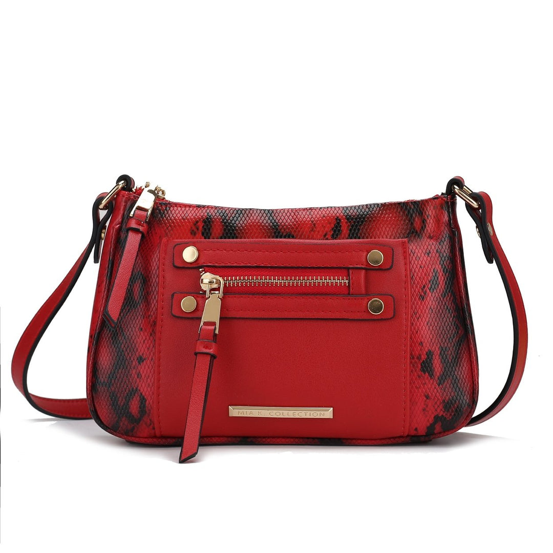 MKFCollection Essie Embossed Crossbody Bag - Vegan Leather Designer Handbag Image 1