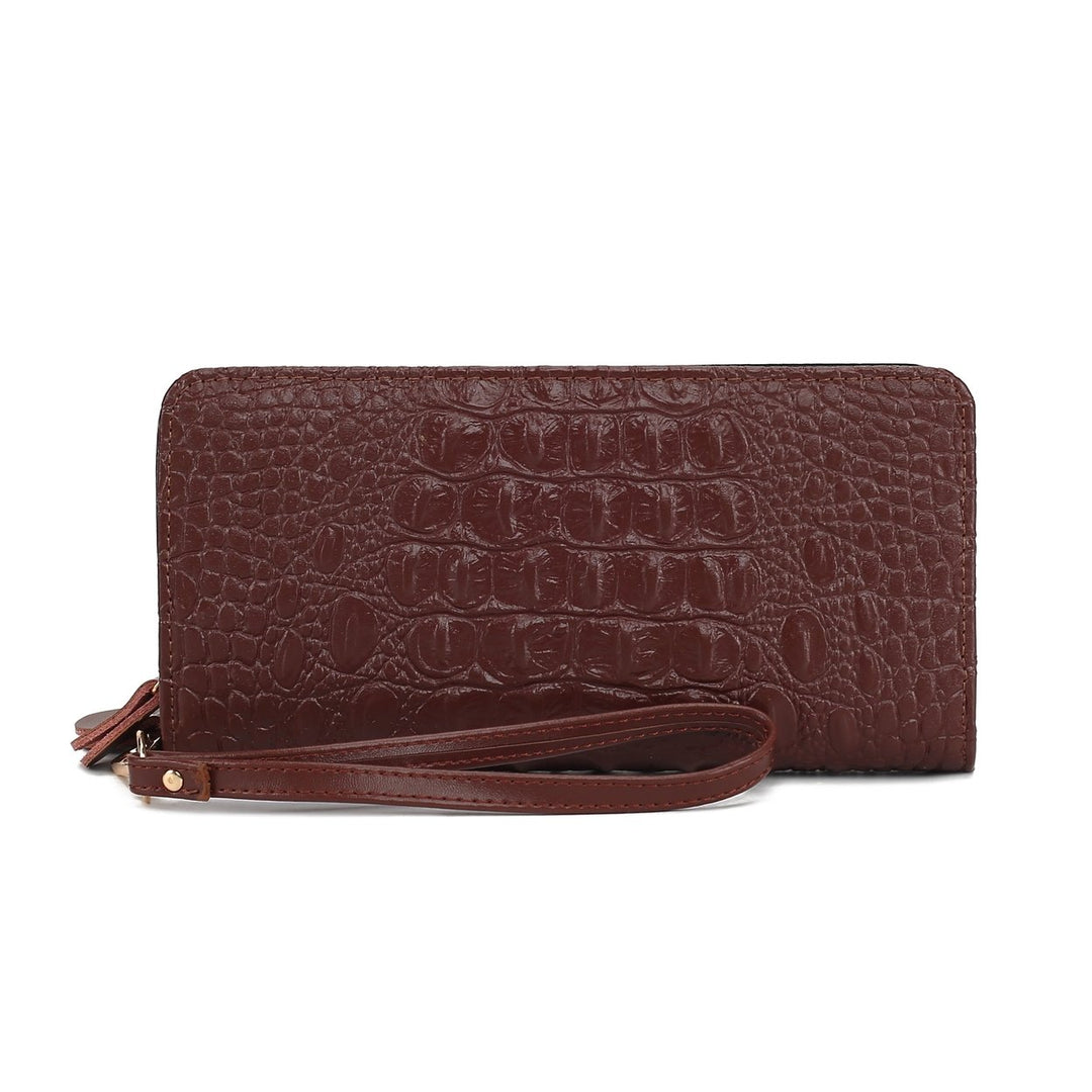 MKFCollection Eve Leather Wallet - Vegan Leather Designer Handbag Image 4