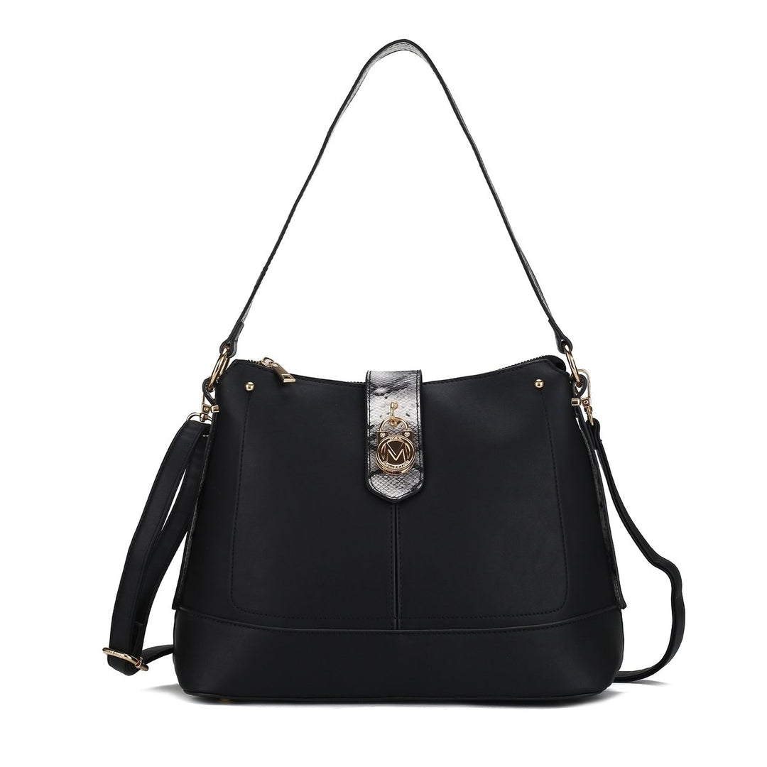 MKFCollection Ezra Shoulder Bag - Vegan Leather Designer Handbag Image 1