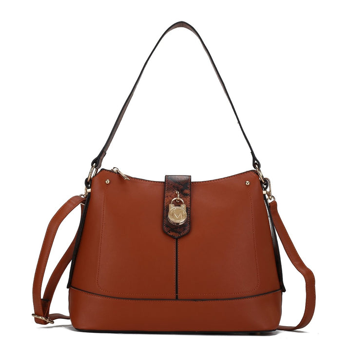 MKFCollection Ezra Shoulder Bag - Vegan Leather Designer Handbag Image 1