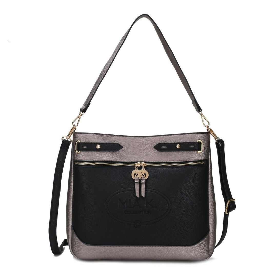 MKFCollection Evie Shoulder Bag - Vegan Leather Designer Handbag Image 8