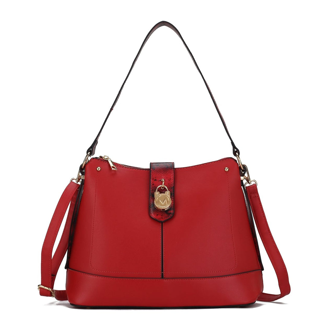 MKFCollection Ezra Shoulder Bag - Vegan Leather Designer Handbag Image 1